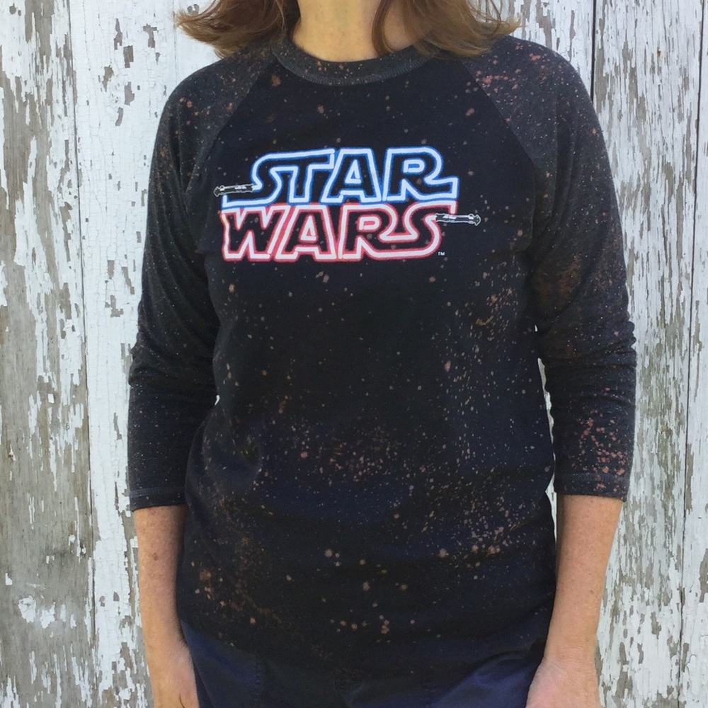 Star Wars Baseball Bleach Tee sz M - Picture 4 of 6